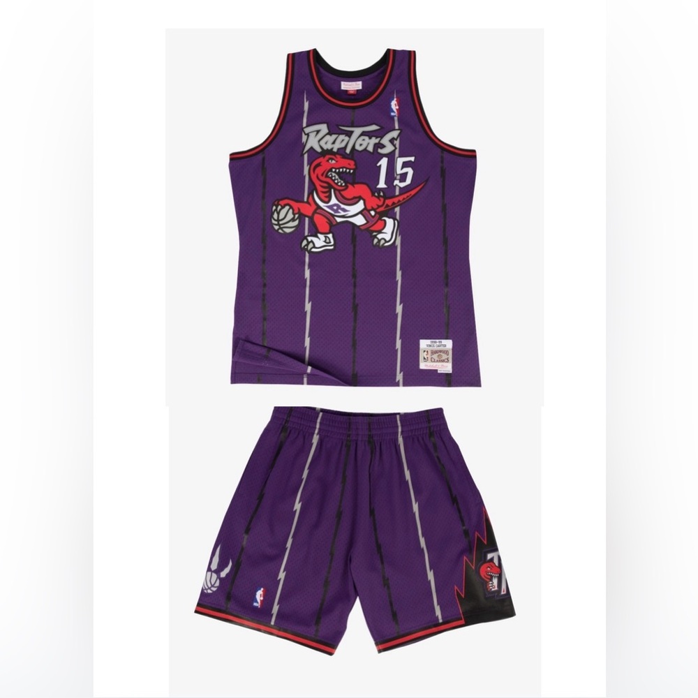 Vince Carter Toronto Raptors 1998-99 Purple Swingman Player Jersey & Pants Set